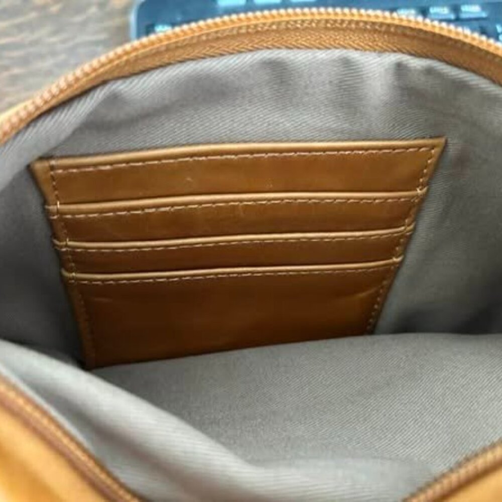 Andar Caramel Leather Crossbody Bag - Picture 5 of 6